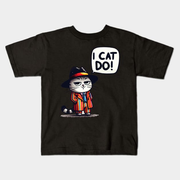 I Cat Do Colorfull Stylish Cat Kids T-Shirt by DoodleDashDesigns